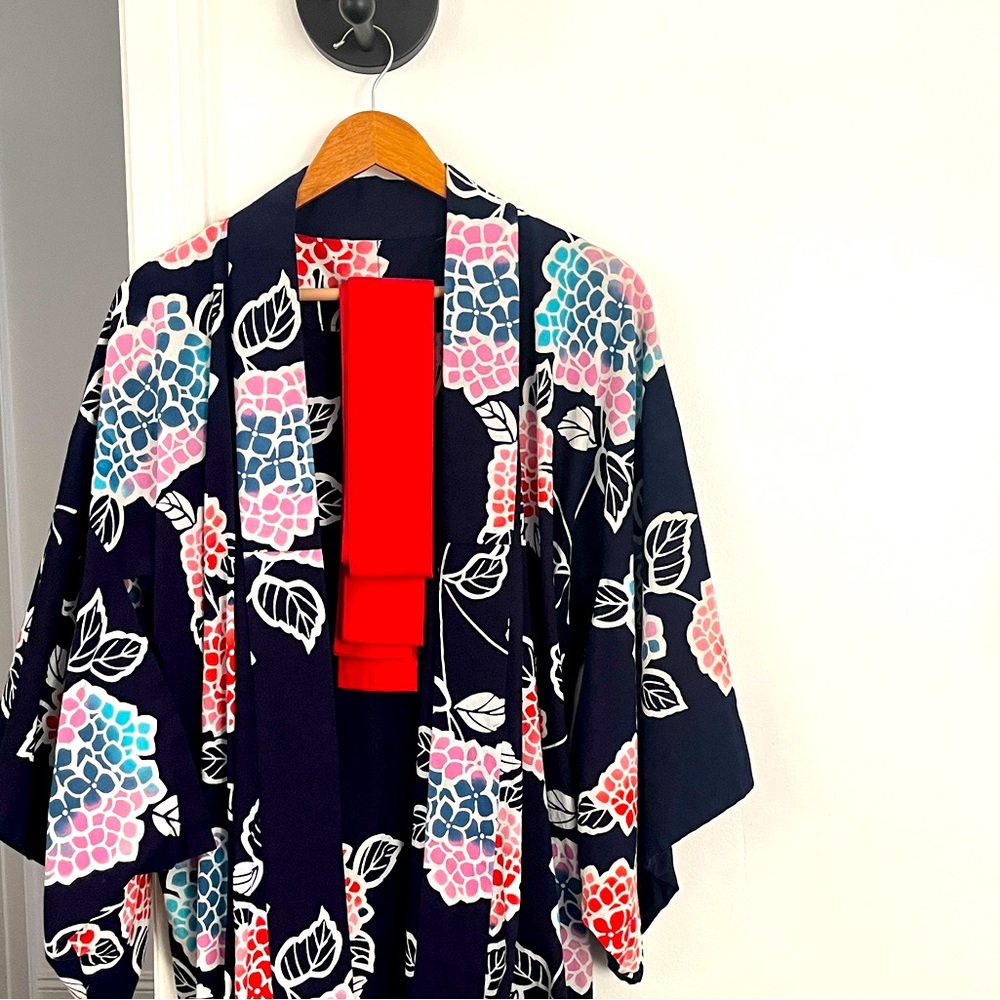 Japanese Kimono Robe floral print